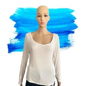 Semi Sheer Long Sleeve Knit Top